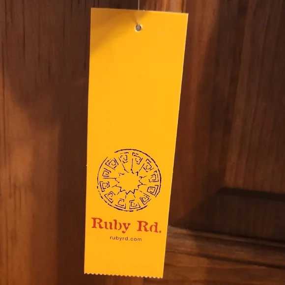 RUBY ROAD Blue and Green Blouse with Elegant Design NWT - Picture 6 of 10